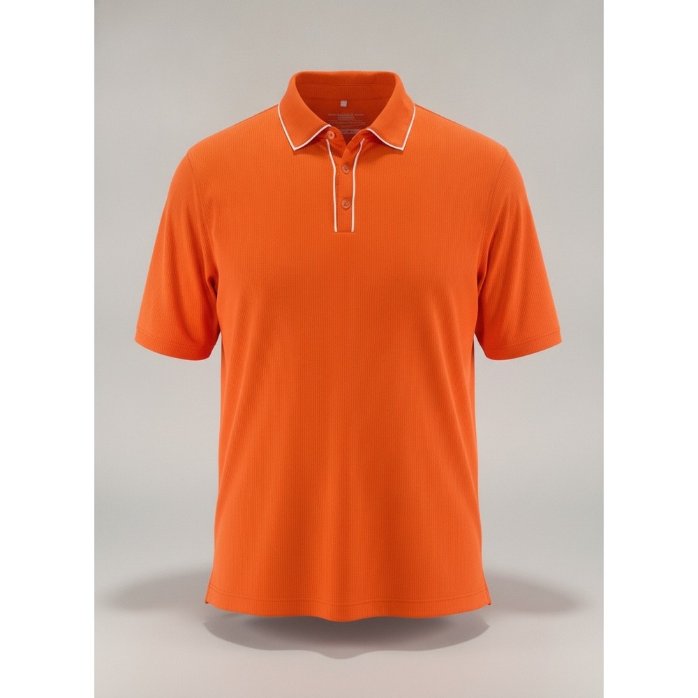 Nike Golf Tour Performance Polo Shirt Mens XL Orange Dri-FIT Tipped Collar Short
